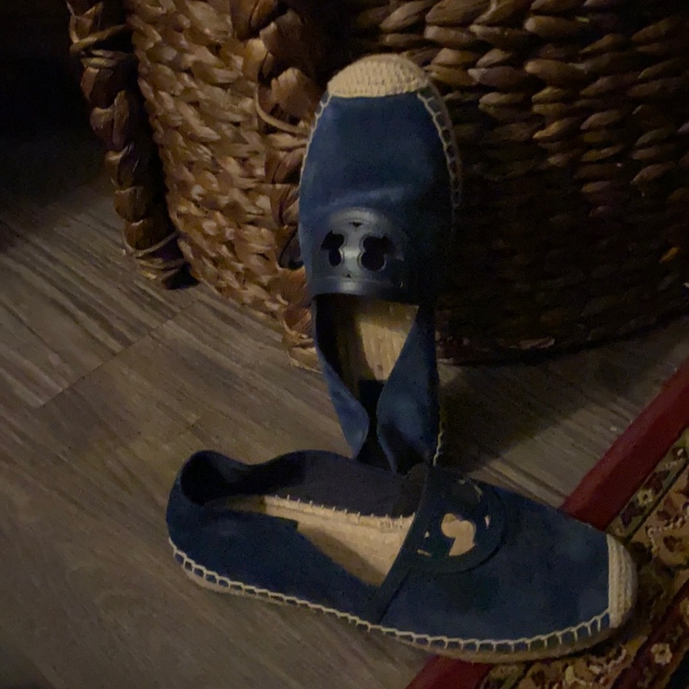 Authentic Blue Tory Burch Espadrilles use them only a couple of times